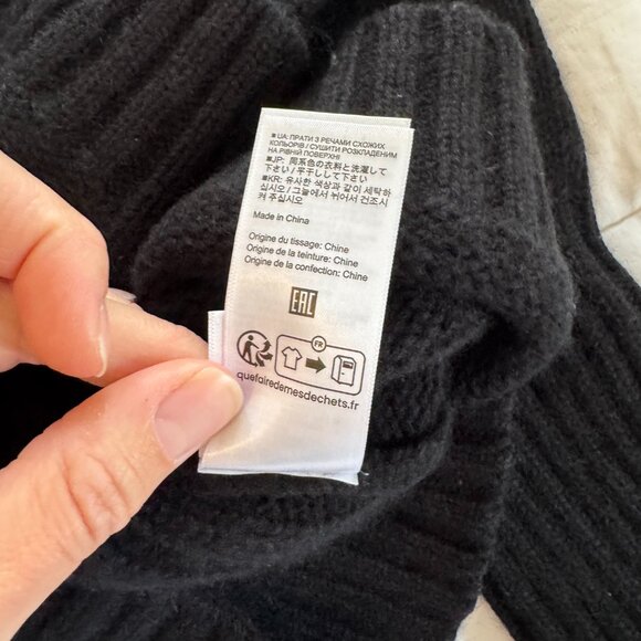 Allude Wool Cashmere Blend Cardigan Black - Picture 5 of 10